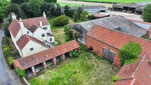 Overhead barns + farmhouse- click for photo gallery